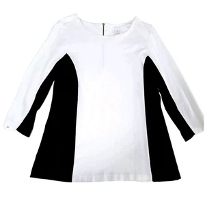Camicetta donna Chico's multicolore taglia 0 misto rayon elasticizzata zip manica lunga - Foto 1 di 12