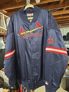 Chaqueta de bombardero Mitchell & Ness Cooperstown St. Louis Cardinals 5XL para hombre usada en excelente estado - Imagen 1 de 20
