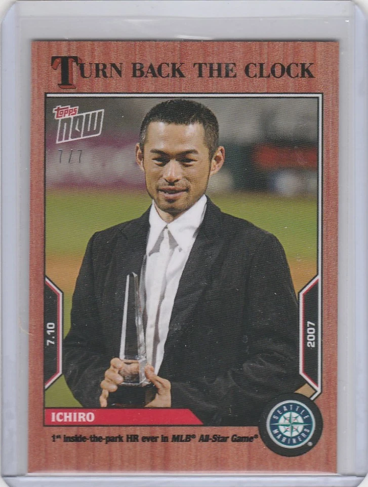 2022 TOPPS TURN BACK THE CLOCK CHERRY PARALLEL #102 ICHIRO MARINERS 7/7 - Image 1 of 1