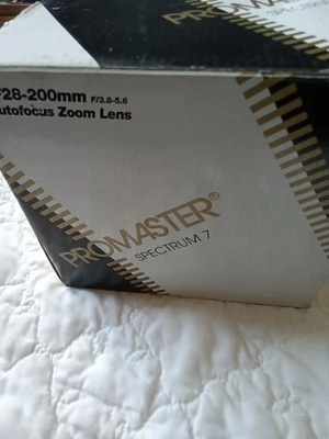 canon Promaster Spectrum 7  AF28-200MM f/3.8-5.6 autofocus zoom lens box paper  - Image 1 of 4