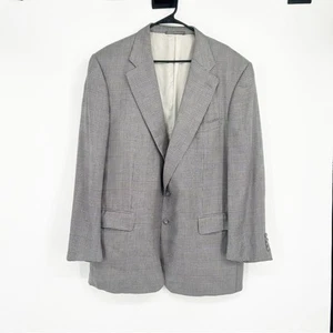Ermenegildo Zegna Camel Hair & Silk Gray & Blue Blazer Italian Sz 58 (US Sz 48) - Picture 1 of 11