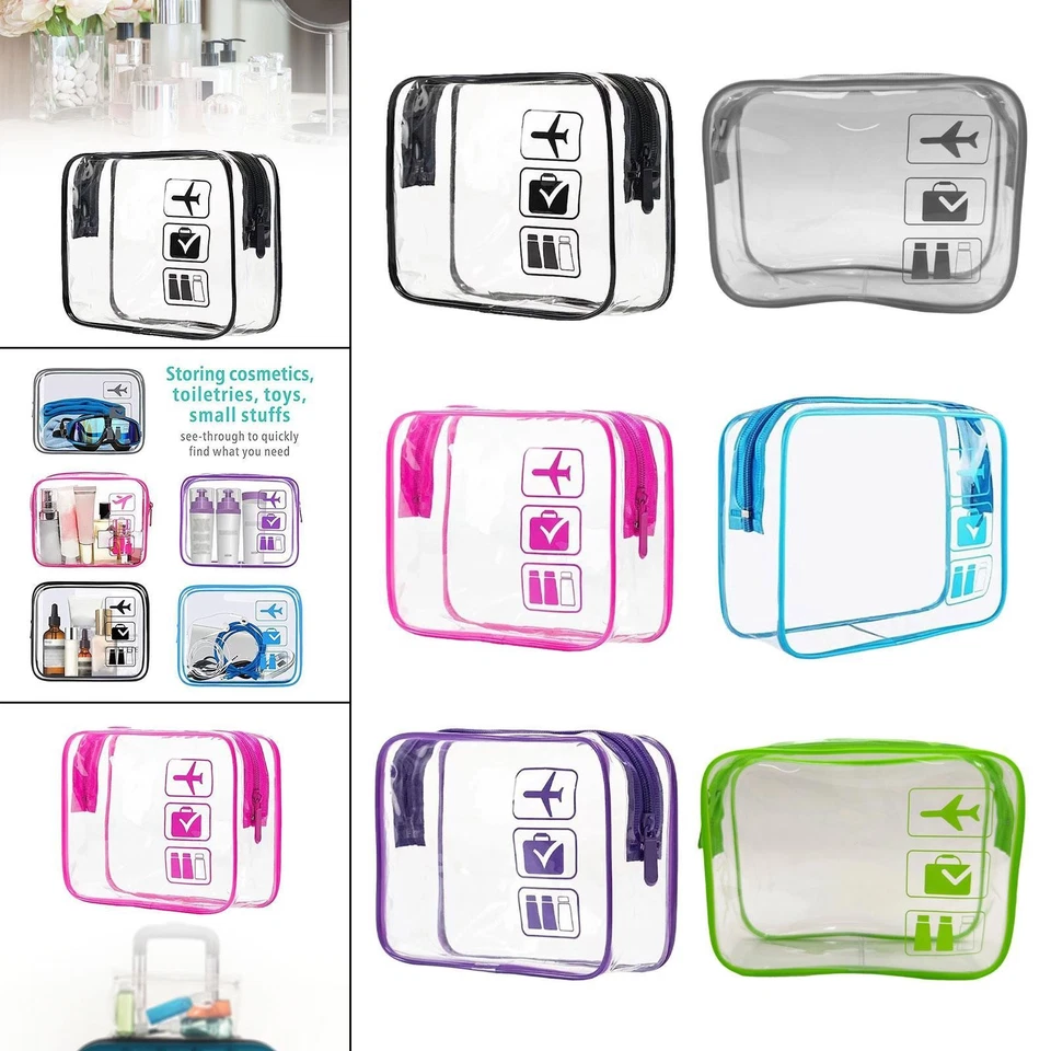 Trousse de toilette transparente, pochette à cosmétiques, organisateur de - Photo 1/1