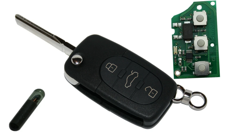 433mhz Klappschlüssel für Audi Sendeeinheit ersetzt 4D0837231A 433,92Mhz A01 - Bild 1 von 2