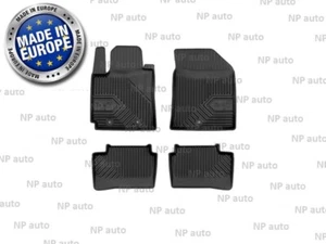 NEW SET LHD BLACK RUBBER FLOOR MATS CAR LINERS ALL WEATHER FOR i10 2013-2019 - Picture 1 of 4