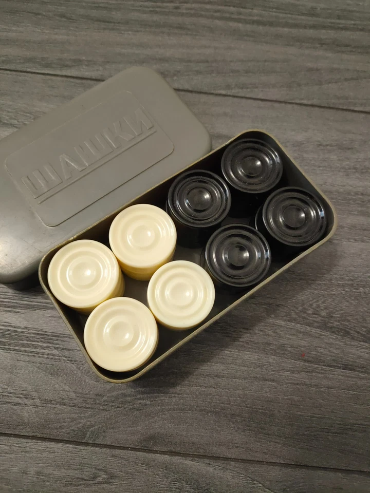 Vintage Russian Checkers Game USSR Soviet Union - Image 1 of 4