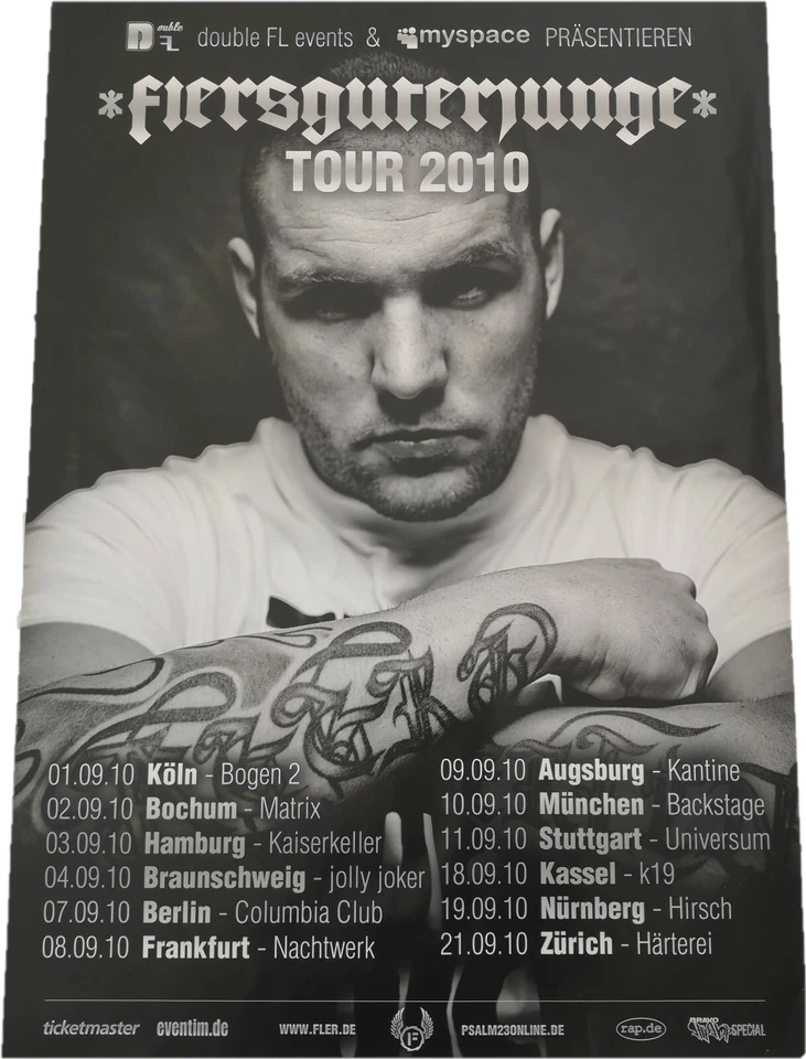 Flersguterjunge Tour 2010 Poster din A1 ( Fler, Aggro Berlin) - Image 1 of 1