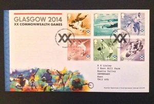 GB 2014 Commonwealth Games Set on Typed Address First Day Cover, Tallents House - Picture 1 of 1