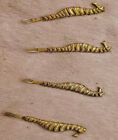 4 Gold Plated Seahorse  Hors D?Oeuvres Cocktail Serving Forks #62