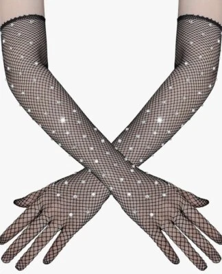 Women’s Long, Sexy, Glistening Gloves, One Size. New - Image 1 of 3