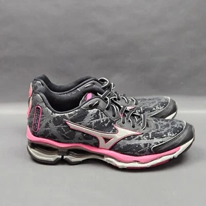 Mizuno Wave Creation 16 Womens Running Shoes Size 7.5 Black Pink Sneakers - Picture 1 of 11