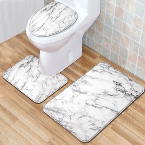 Toilet Cover Floor Pad Bath Mat 3 Pcs/Set Closestool Rug Bathroom Door Mat 