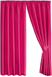 Cerise 90" x 108" Lined Eyelet Ready Made Curtains Dreams 'n' Drapes Java - Picture 1 of 1