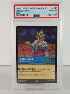 Prince John - Sobornador oportunista - LORCANA Shimmering Skies #141 lámina PSA 8 - Imagen 1 de 2