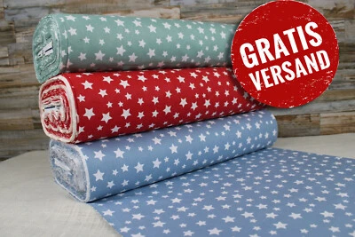 2.4m x ab 1m Popeline Baumwolle Stoff Baumwollstoff Meterware Sterne Stoffe  - Bild 1 von 2