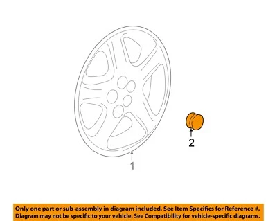 CHRYSLER OEM 02-03 Neon, PT Cruiser Rodas Capas de Roda Acabamento-Centro Tampa 5272681AA - Imagem 1 de 2