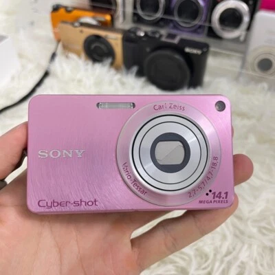 SONY Cyber-Shot DSC-W350 Digital Camera 14.1MP with Accessories Pink - Image 1 of 4