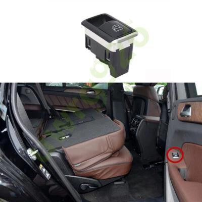 🔥 Botón de elevación de vidrio de fila trasera/ventana derecha para Mercedes Benz ML/GL/GLS/GLE E/C Foto 1 de 4