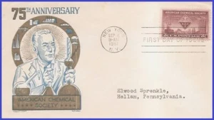 USA2 #1002 ADDR CACHET CRAFT 2 FDC American Chemical Society - Foto 1 di 1