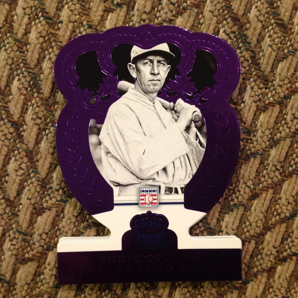 EDDIE COLLINS #29 PHILLIES 49/50 Made Purple Crown Royale 2015 panin COOPERSTOWN - Image 1 of 1