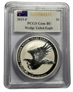 PCGS 2015 P Gem BU Australia Wedge Tailed Eagle Mercanti Signature 539876 - Picture 1 of 2