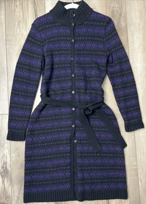 Cárdigan Suéter Abrigo Lana Cinturón Lauren Ralph Lauren Fair Isle Talla Pequeña Foto 1 de 4