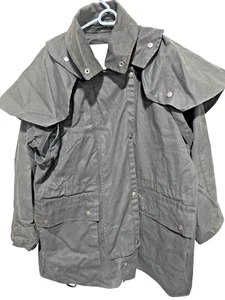 Men's Outback Trail Foxfire Coat Jacket Duster Medium Waxed Cotton - Picture 1 of 7