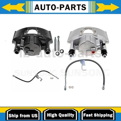 Pinza de freno delantera con mangueras lado conductor pasajero compatible con GMC K2500 1988 Foto 1 de 4