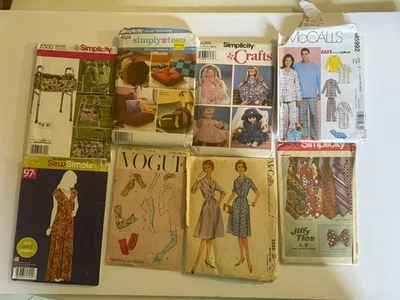 Vintage 1957 - 2010 Vogue, McCall's, Simplicity Lot of 8 Sewing Patterns 7 uncut - Image 1 of 4