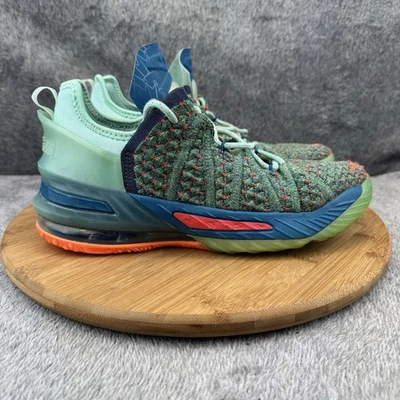 耐克男孩 LeBron 18 GS 男孩鞋 6Y 码绿色篮球运动鞋 CW2760-300 — 第 1/4 张图片