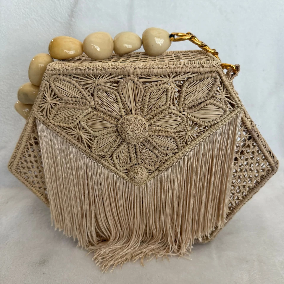 Bolso Bandolera Boho Macrame con Flecos Foto 1 de 4