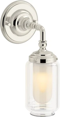 Aplique de baño KOHLER 72584-SNL artefactos 12" de alto, níquel pulido*NUEVO* Foto 1 de 3