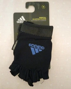 Adidas Adjustable Essential Gloves Weight Lifting Fitness Training Gym Workout M - Picture 1 of 6