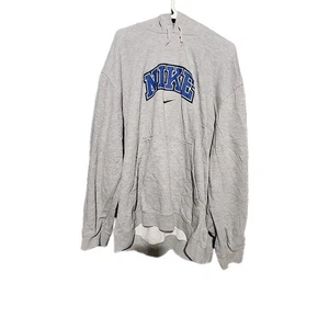 Vintage Nike Hoodie Mens 2XL Spell Out Logo Pullover Sweatshirt Gray Y2K - Picture 1 of 3