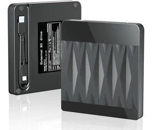 USB 3.0 External Blu ray Drive Portable CD DVD ROM Optical Drive Burner Player - Afbeelding 1 van 7