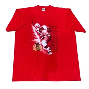 T-shirt vintage Savvy Label Chicago Blackhawks XL - Foto 1 di 5