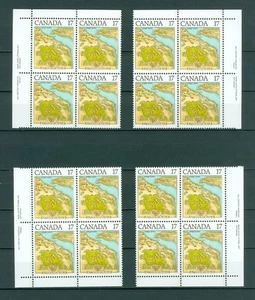 Canada. 1981 Set. 4 Corner Block Margin. MNH. Map. Niagara On the Lake. Sc# 897 - Picture 1 of 1