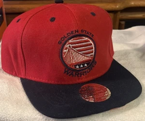 Golden State Warriors USA Flag Blue Red Logo Mitchell & Ness Snapback Hat New - Picture 1 of 8