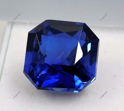 10-11 Ct + Natural Blue Kashmiri Sapphire Certified Radiant Cut Loose Gemstone - Image 1 of 4