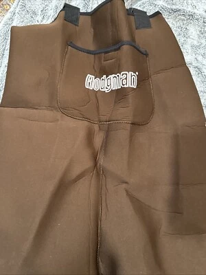MENS HODGMAN WADERS Neoprene LARGE Bib WITH ATTACHED BOOTS SIZE 10 - Image 1 of 4