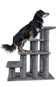 Dog / Cat / Pet Stairs 4 step Soft Fluffy Staircase - Picture 1 of 5