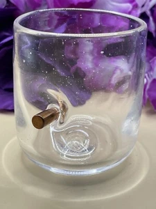 Bullet Embedded Runde Unterseite 4 Unzen Whiskey Glas - Bild 1 von 8