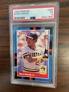 Barry Bonds 1988 Donruss Original Baseball Card #326 PSA 5 - Picture 1 of 2