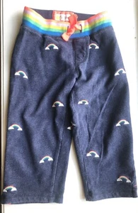 Mini Boden Rainbow embroidered clam diggers capris - Girls size 7 - Picture 1 of 3