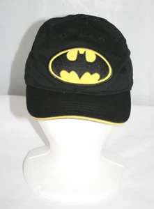 Batman DC Comics Kids Boys Youth Black Yellow Hat Cap Elastic Back Size: M - Picture 1 of 6