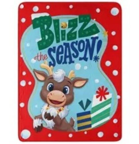 BLIZZ THE SEASON Reindeer in Here Super Plush Soft Warm Throw Blanket New - Image 1 of 1