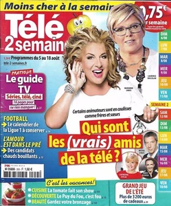 TELE 2 SEMAINES n°355 5 août 2017  Amitiés de la télé/ Puy du Fou/ Claude Rich - Imagen 1 de 1