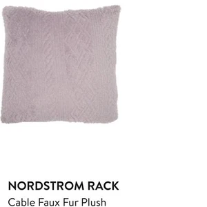 Nuevo Nordstrom Rack Cable Imitación Piel Felpa Almohada Rosa Decoración del Hogar - Imagen 1 de 1