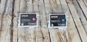 Original 2 Epson 48 Tintenpatronen - T0482 T0483 NEU OEM versiegelt - Bild 1 von 2