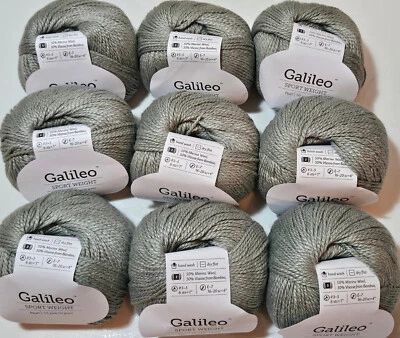 Трикотажные медиаторы Galileo Sport пряжи жемчуг, лот 9 x 50 gm/131 ярдов ~ был $39,99 ~ #1423 - Изображение 1 из 3