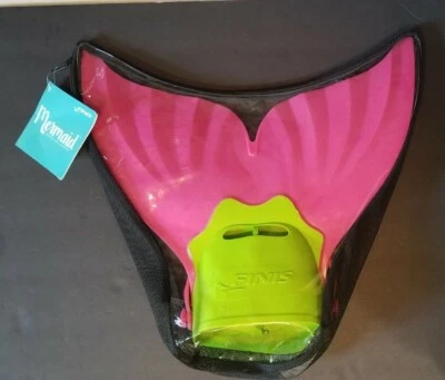 Nova Bolsa Tote 2016 FINIS Mermaid Monofin Barbatana de Natação para Crianças Paraíso Rosa Verde - Imagem 1 de 4